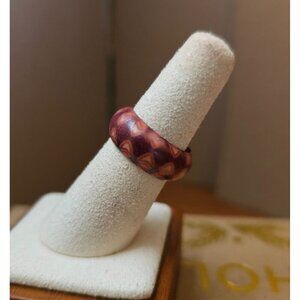 Size 6.5 Real Wood Unisex Ring Handcrafted Matte Finish Minimalist Jewelry